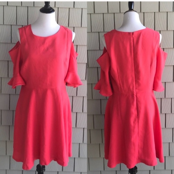 NWT CeCe Cold Shoulder Emma Dress Size 12 - Picture 2 of 8